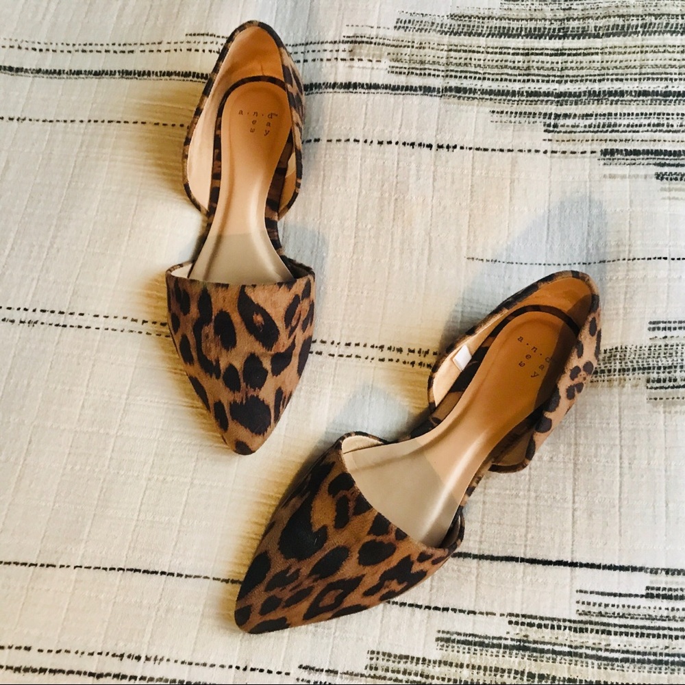 A New Day Leopard D’Orsay Flats